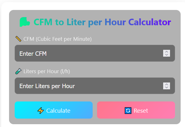CFM to LPS converter